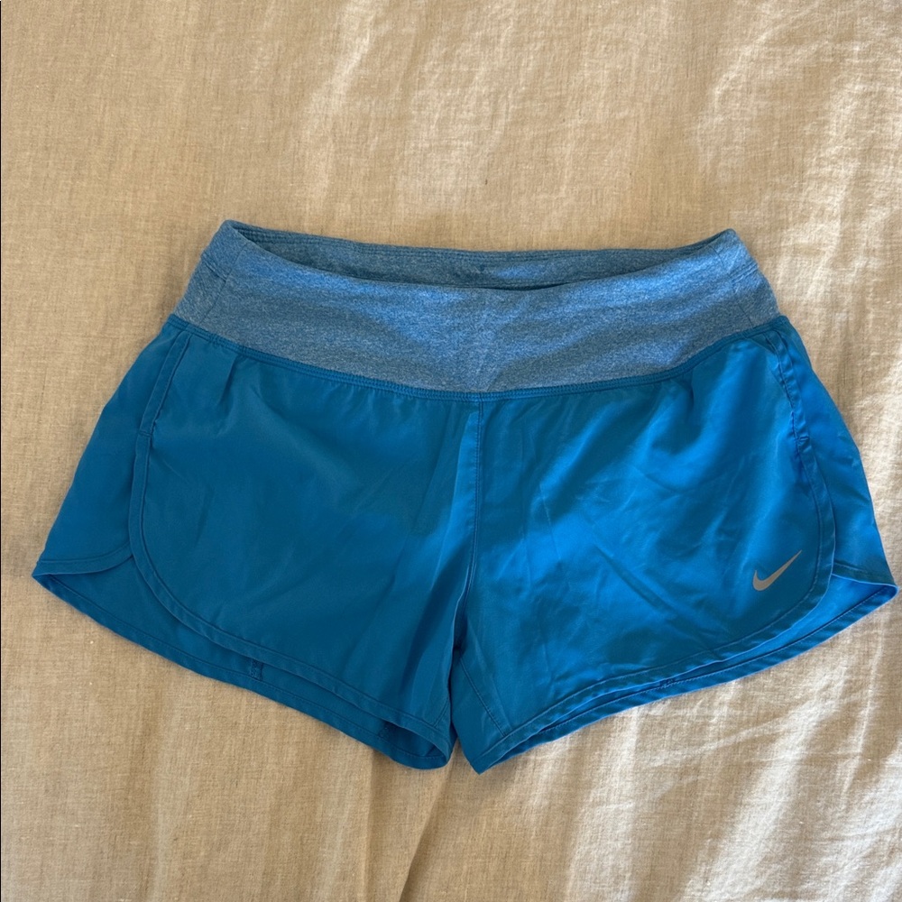 Nike Women's Athletic Shorts in Blue and Gray